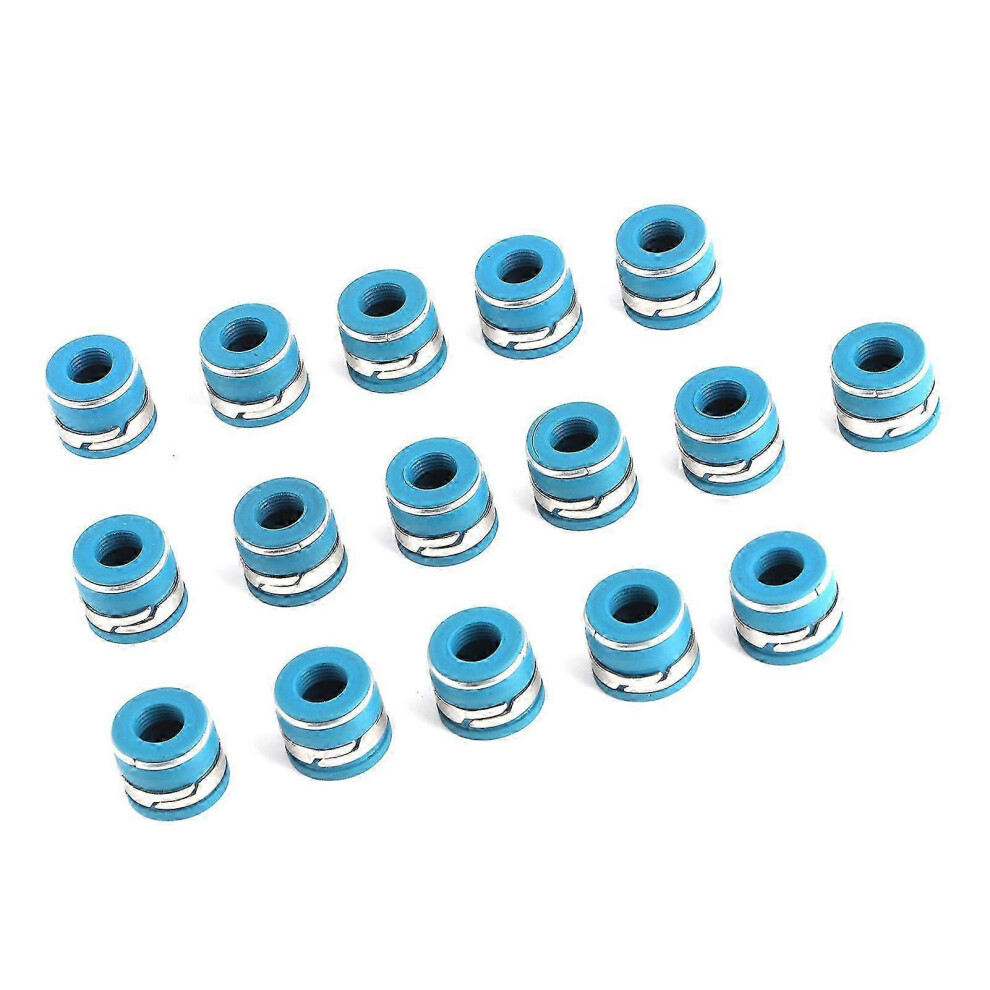 16Pcs Valve Stem Oil Seals Set Fluororubber Excellent Sealing Parts Fit Compatible With Gm Sbc V8 Engine 3641373240142