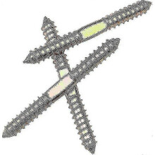 10 Pcs Double Head Ended Wood To Wood Screws Plating Self-tapping Thread 78mm*8mm compatible with Furniture Fixing Dowel Woodworking Connector