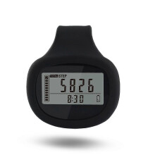 Podomètre à mémoire avec capteur 3D, clip ceinture en silicone à détection à 360 degrés, pour la course, la marche et les animaux de compagnie