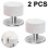 2 Pcs Self-adhesive Door Stoppers Robust Stainless Rubber Stoppers 1