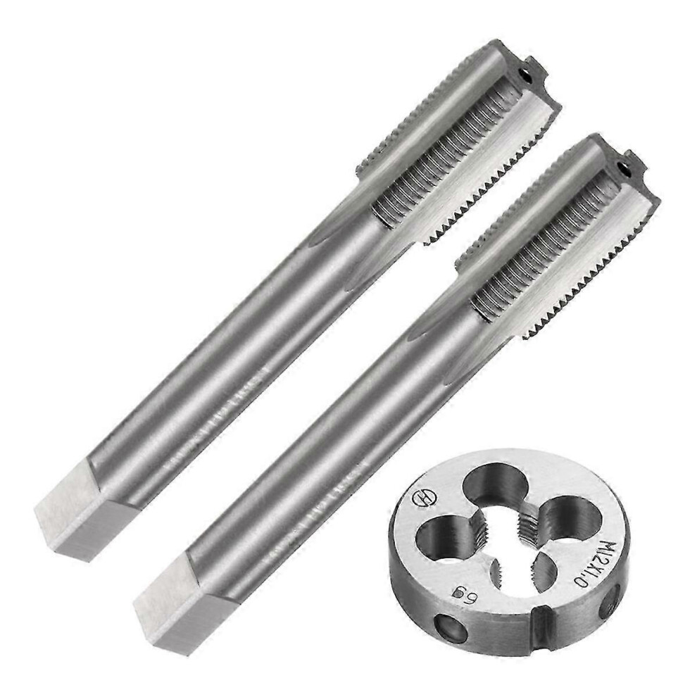 3Pcs Tap And Die Set, Metric M12 X 1 Thread Taps & Round Die, Tapping Threading Tool Tap & Die Kit 3772958031166