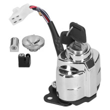 Kit de trava da tampa do tanque de combustível com ignição integrada, compatível com Honda Shadow VT600, VT400 e VT750, e inclui 2 chaves.