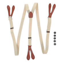Harnas Heren Bretels Heren Knoop Heren Knoopsgaten Bretels Volwassenen Bretels Y-vormige Elastische Bretels Heren Bretels met Knopen