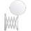 Chrome Wall Mounted Retractable 360 Rotating Mirror - 3x Magnification - 1