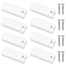 Pack of 8 Pleated Replacement Parts, Clamping Brackets, Clamping Shoes compatible with Tensioned Pleated Blinds, compatible with Adhesive Backing