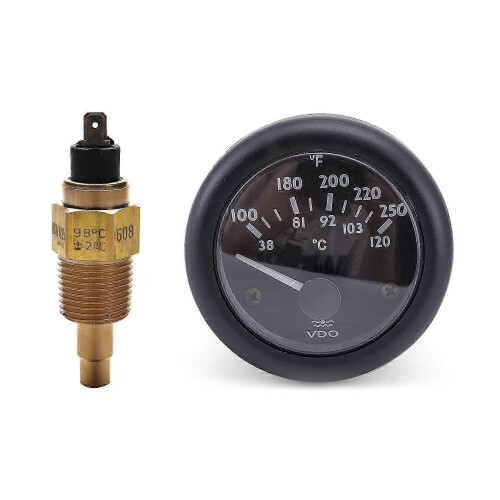 1 Pcs Vdo 1/2 Npt 21mm Thread Engine Oil Temperature Sensor & 1 Pcs VDO Electromagnetic Water Tempe