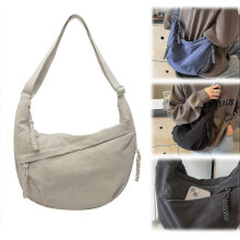 Nylon Crescent Bag compatible with Women, Dumpling Bag Crossbody Bag with Adjustable Shoulder Strap Chest Bag Shoulder Bag compatible with Daily Use