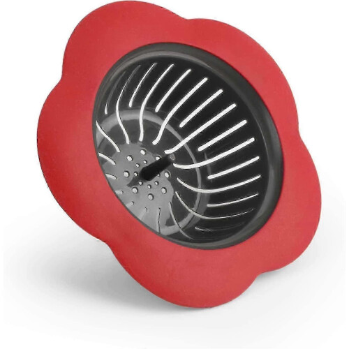 2pcs Silicone Sink Strainer, 4.5 Inch Universal Kitchen Drain Filter Basket, Plastic