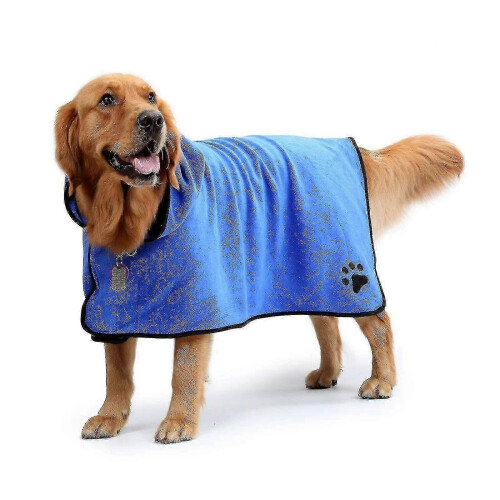 Quick Drying Pet Bath Towel,dog Bathrobe Towel With Adjustable Strap
