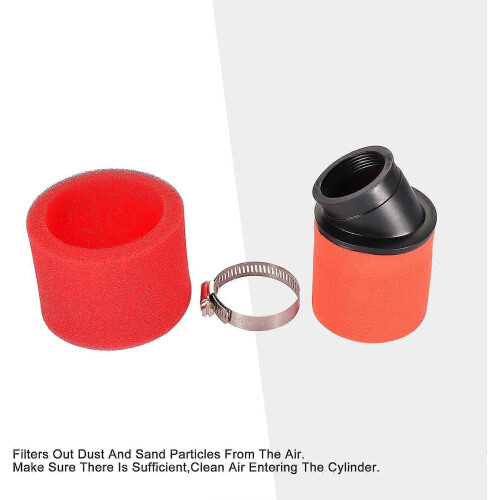 42-mm-Motorrad-Luftfilter, Ersatzfilter für Mopeds, Mini-Dirtbikes, Rot 1