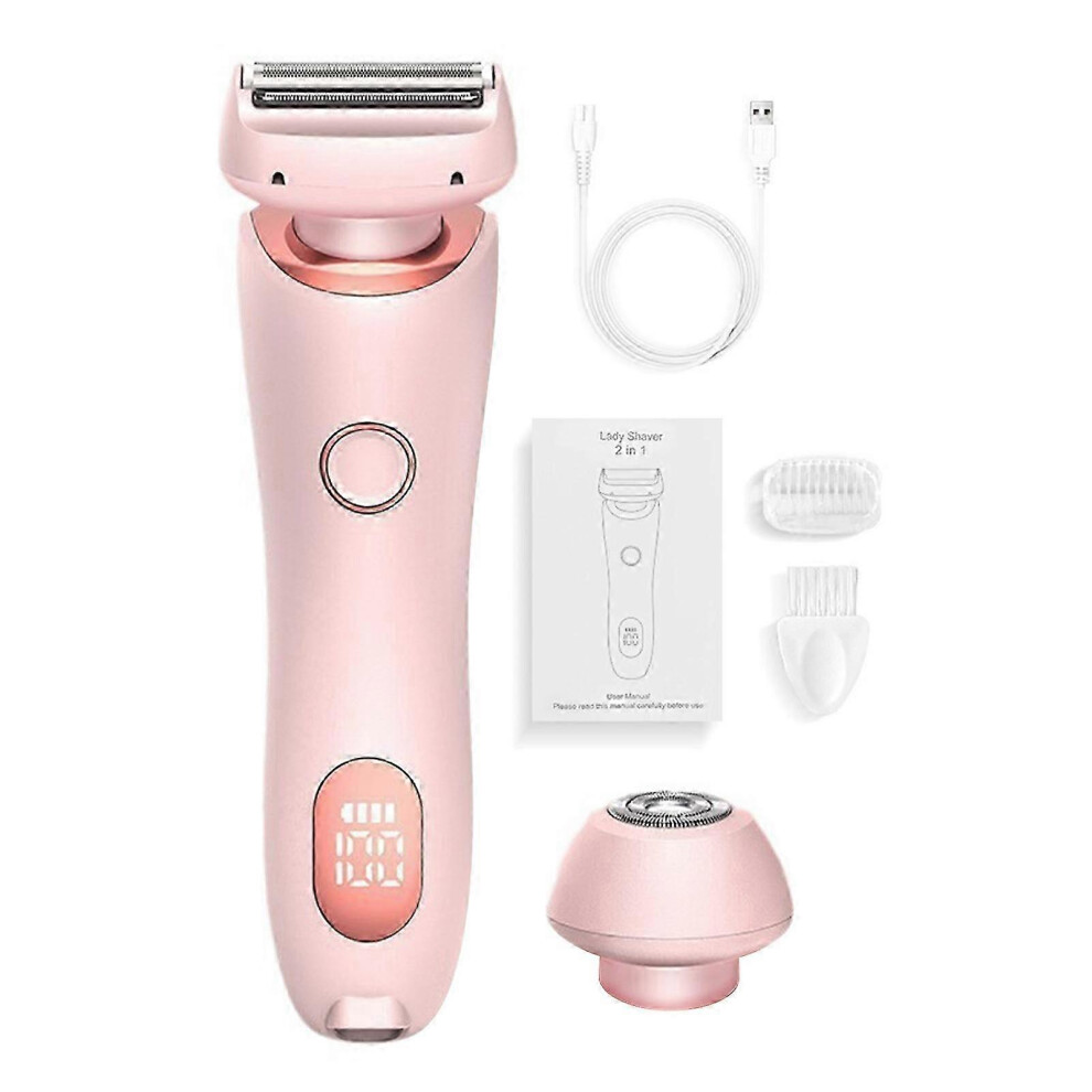 Women Epilator 2 in 1 Electric Cordless Hair Shaver Portable Painless Razors compatible with Face Bikini Trimmer
