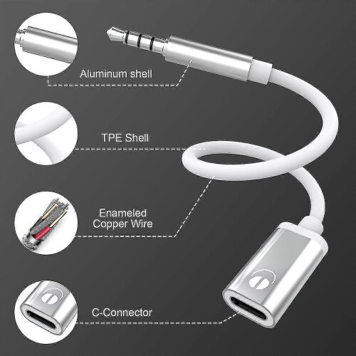 Προσαρμογέας 3,5 χιλ. σε USB-C o συμβατός με συσκευές αναπαραγωγής MP3 2