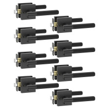 8 Pack Matte Black Privacy Door Handles, Interior Door Levers with Keyless Lock for Bedroom and Bathroom