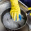 Esponjas de limpeza de plástico compatíveis com louças, panelas de plástico e esponjas de nylon. 4