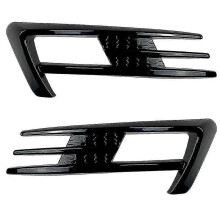 compatibile con Golf 7 Mk7 2014 2015 2016 2017 Griglia fendinebbia paraurti anteriore Copertura sopracciglio fendinebbia Brillante