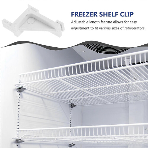 Conjunto de 10 presilhas para prateleira de freezer e refrigerador. 2