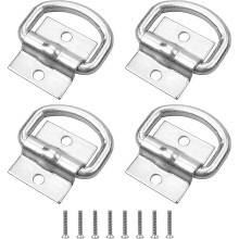 Anclajes con anilla en D, 4 piezas. Anclajes de carga con anilla en D de alta resistencia, compatibles con automóviles.