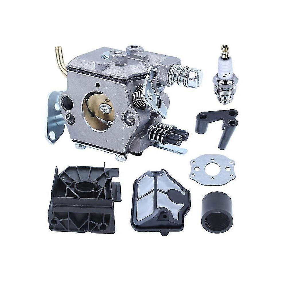 Carburetor Adapter Kit With Air Filter Compatible With Husqvarna 136 142 141 137 41 36 Chainsaw Compatible With Walbro Wt-834 Wt-657 Wt-529 3267060390565