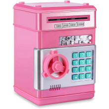 Cofrinho Cripto Digital Eletrônico Mini Caixa Eletrônico - Rosa