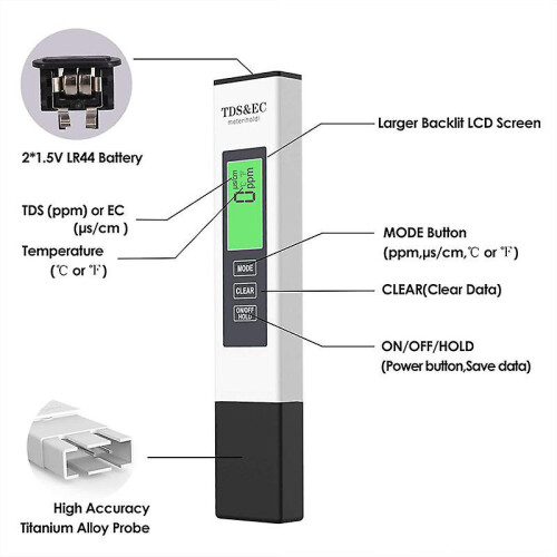 4in1 TDS PPM Meter Digital Tester Home Drinking WaterPurity Test Tester 1