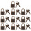 10Pcs Mini Multifunctional Padlock Luggage Hanging Locks Retro Suitcase Locks 1