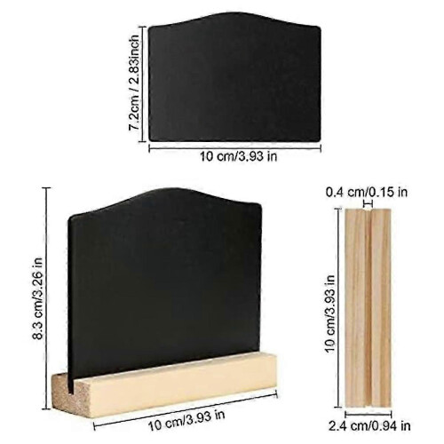 12Pack Mini Chalkboard Signs, Kitchen Notes Chalk Boards with Stands 10X7.2cm Small Blackboard Mess 1