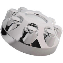 Calota central cromada para roda de carro compatível com RAM 2008-2013, modelo 52121450AD, acessórios automotivos.