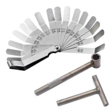 Ensemble de 3 clés de réglage de vis de soupape de moteur, outils de réglage du jeu aux soupapes + jauge d'épaisseur 0,0