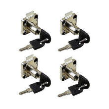 4 Pack Furniture Lock Zinc Alloy Cam Security Lock Keyed Alike Cylinder Cupboard Drawer Lock With 8 Keys compatible with Door