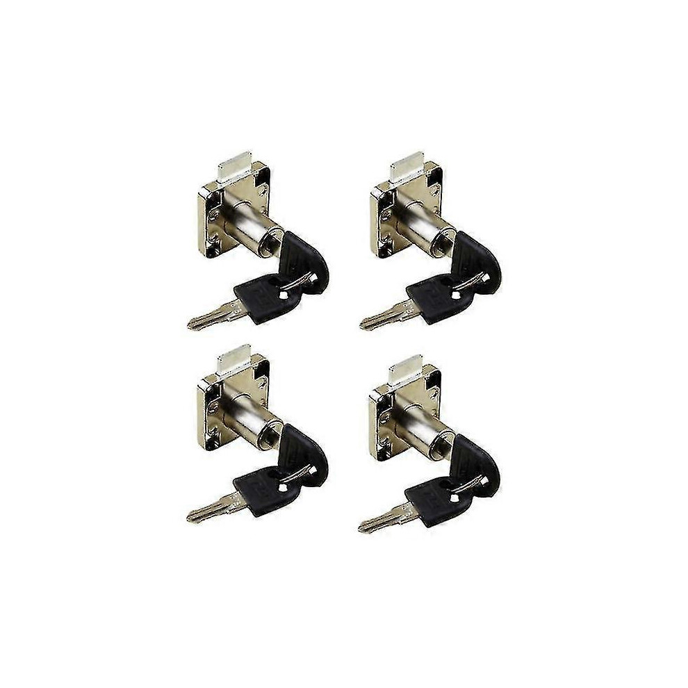 4 Pack Furniture Lock Zinc Alloy Cam Security Lock Keyed Alike Cylinder Cupboard Drawer Lock With 8 Keys Compatible With Door 3230992841207