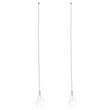 Conjunto de 2 cordões de luz universais com controlador de bolas de cristal, compatíveis com ventiladores de teto e luminárias pendentes.