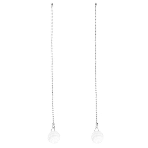 2pcs Light Pull Rope Universal Chain with Crystal Balls Cord Controller compatible with Ceiling Fan Pendant Lamp