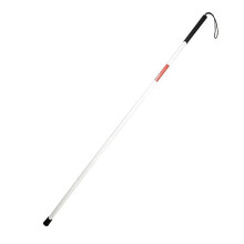 Bengala dobrável para cegos, 123 cm/48,4 pol., bengala portátil ajustável em liga de alumínio, muleta de apoio dobrável (dobra-se em 4 seções)