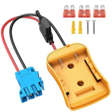 Adaptateur Power Wheels compatible avec batterie 20 V et connecteur de faisceau de câbles compatible Peg-Perego, câble 12 AWG avec fusible 40 A