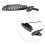 2X -85 Μαύρο ηχείο 6 οπών με υποδοχή Active Power Strap End-Pin Jack συμβατό με ακουστική κιθάρα 3