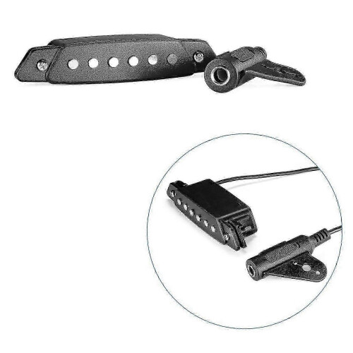 2X -85 Μαύρο ηχείο 6 οπών με υποδοχή Active Power Strap End-Pin Jack συμβατό με ακουστική κιθάρα 2