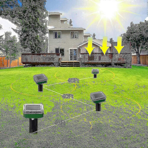 4pcs Solar Snake Repellent compatible with Outdoors 2