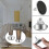 Συσκευασία με 25 πόδια επίπλων, ρυθμιζόμενα πόδια, μεταλλικά πόδια ντουλαπιού δώρο 5