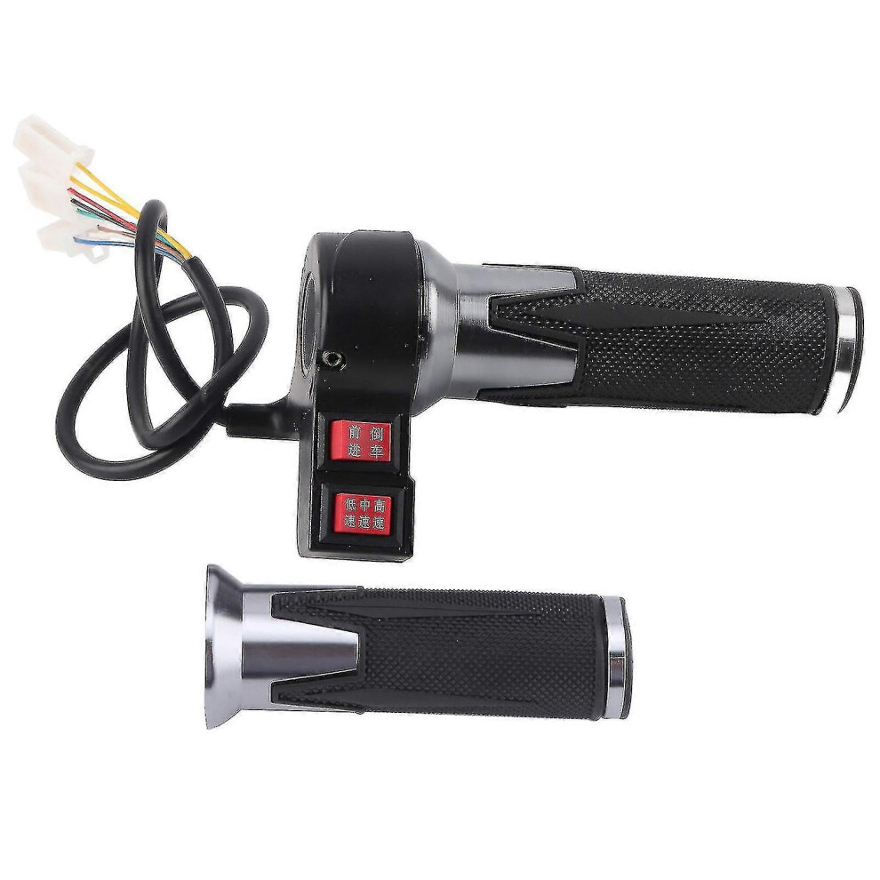 1Pair 3 Speed Gear Throttle Handle Grips Compatible With Electric Bicycle With Compatible Withward And Reverse Gear-Excellent 3538779035741