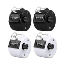 Pack Of 4 Counter Clicker 4-digit Number Count,handheld Mechanical Counters Clickers Pitch Counter
