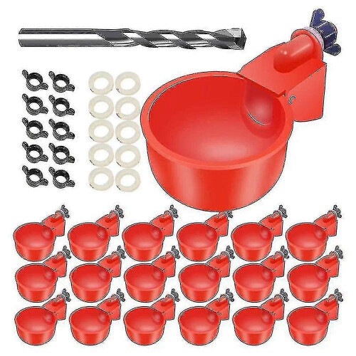 Conjunto de 16 Bebedouros Automáticos para Galinhas com Furadeira - m.57