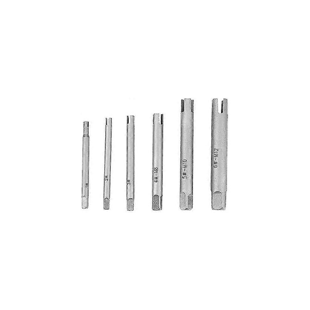 4 Flute Tap Extractor, Tapping Extractor Screw Extractor Steel Broken Head Taps Remover Stripped Screw Tap Extractor Set(6-Piece Set) 3275767722114