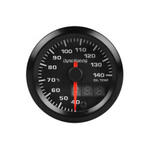 Olietemperatuurmeter met dubbele weergave 40-140 graden Celsius 52 mm 7 kleuren olietemperatuurmeter compatibel met auto