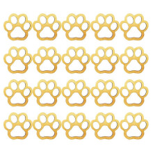 30Pcs Unfinished Wood Dog Paw Cutouts Decorative Wooden DIY Pieces compatible with Pet Party
