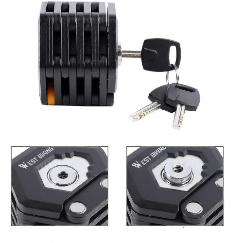Folding Bike Chain Lock with 3 Keys compatible with Heavy-duty Security 2
