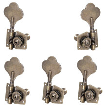 5 stuks vintage open stemmechanieken/stemknoppen voor gitaar 1l4r, compatibel met 5-snarige basgitaren