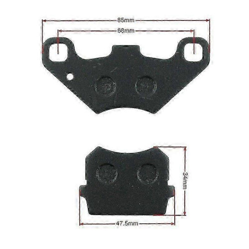 Pastilhas de freio compatíveis com quadriciclos ATV de 50cc, 70cc, 90cc, 110cc, 125cc, 150cc, 200cc e 250cc. 1