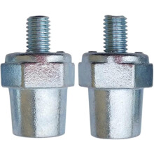 2 conectores universales de terminales de batería positivo y negativo, de plata, resistentes a la corrosión, para cableado.