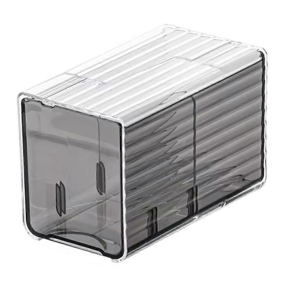 Wall-Mounted Cotton Pad and Swab Organizer Box, Punch-Free parent Plastic Cosmetic Storage Container with Drawer B