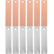 1 set di fogli di anodo in zinco e rame, elettrodi metallici compatibili con esperimenti scientifici sulle batterie alla frutta.